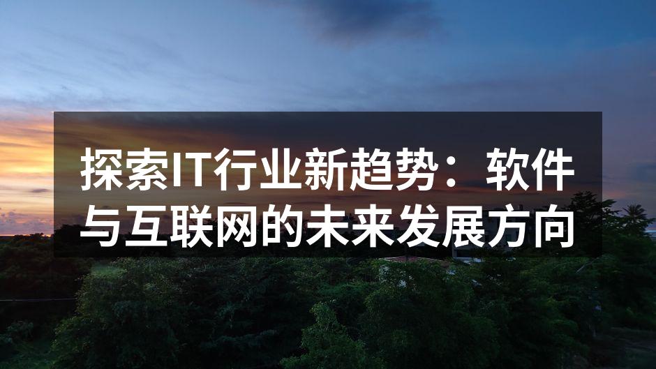 探索IT行业新趋势：软件与互联网的未来发